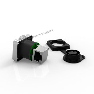 Rj45 Female Ethernet Chassis Connector Industrial IP65 Waterproof