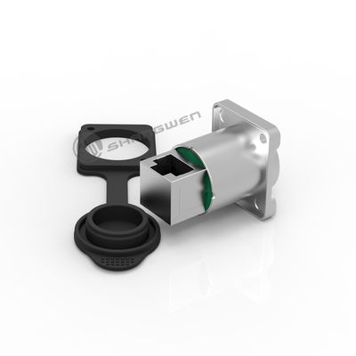 Electrical Waterproof Rj45 Female Connector Outdoor Industrial Chassis Connector