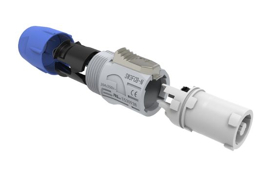 waterproof circular connector 3 Pin Circular Power Connector Electrical Powercon Male PA6 Material