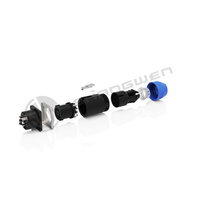 Custom Screw-type Terminals Latch Lock Cable Round Female Plug 30A 8 Pin Speaker Connector