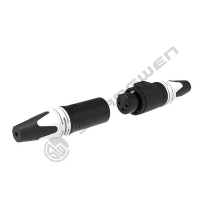 Outdoor IP65 Waterproof 3-Pin XLR Connector 5-8mm Wire Diameter Cu Alloy Contacts Male/Female Plug Audio Cable Connector 3-Pin