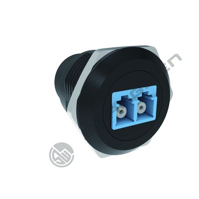 Fiber Optic Panel Mount  Round LC Female to Female Coupler Single-Mode Multimode Module Socket  Fiber Optic LC to LC