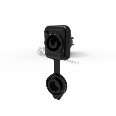250В 20А IP65 Black Powercon Шасси Коннекторный разъем водонепроницаемый Для светодиодного экрана