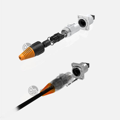 Electrical Waterproof Rj45 Female Connector Outdoor Industrial Chassis Connector