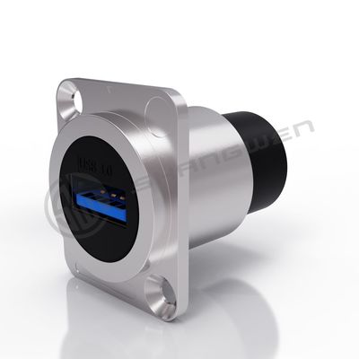 Подключатель для установки на панели USB Ip65 водонепроницаемый 9-контактный подключатель USB для преобразования формата