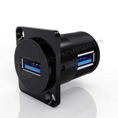 Black Shell Panel Mount Connector 9 Pin 90 Angle End Data Cable USB Connector (Черная раковина, установленная на панели)