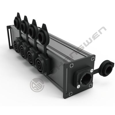 6 каналов ТР выходом XLR соединителей Powercon Power Coupler распределительный выходный ящик с пластиковым корпусом