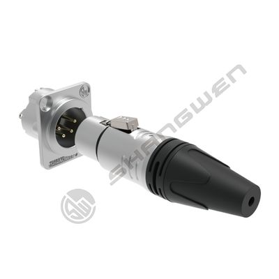 4-прицепный XLR Mount Connector Indoor Audio IP40 Protection 4-полюсные беспроводные кабельные разъемы DMX Sliver XLR Female Male Connector
