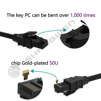 UTP Cat5e 90degree Angle RJ45 Connector Stranded Network Cable Terminal 8P8C Crystal Head Plug