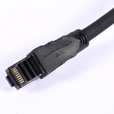 Кабель Cat6a 24awg UTP, оболочка из ПВХ, 4 пары, CE, UL, многократное скручивание, 100% бескислородная чистая медь, для помещений, синий, черный, Ethernet, сетевой