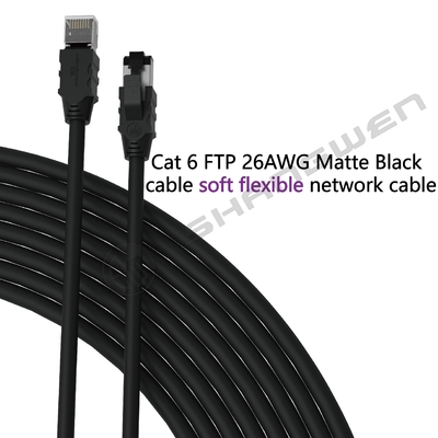 Black Rj45 CAT6 FTP Ethernet Network Cable Cat 6 Internet Computer Patch Cord Communication Cable