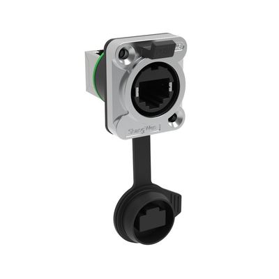 Industrial Ethernet Panel Mount Straight Socket Outdoor signal 8 Pin Rj45 Waterproof Female Ethernet Chassis Connector IP65