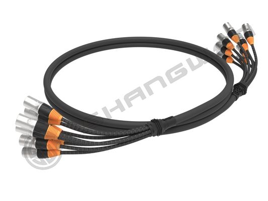 8 Channel 8 Way Cat6 UTP Stage Ethernet Extension Cable Waterproof  Cable with Zinc Alloy RJ45 Connector Snake Cable