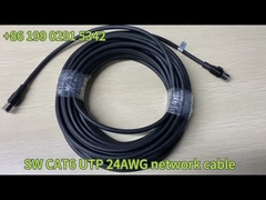 Круглый кабель Cat6a UTP Patch Cord 24AWG 4 Pair Black / Gary 4P PVC Ethernet кабель