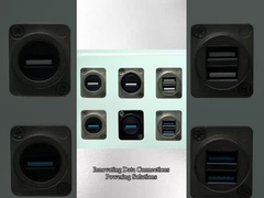 Подключатель для установки на панели USB Ip65 водонепроницаемый 9-контактный подключатель USB для преобразования формата