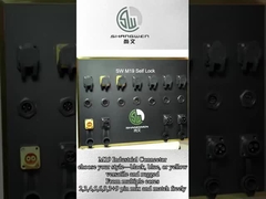 IP67 M19 соединитель 6pin Желтый 15A Сплав сверхуплавленный алюминиевый сплав Shell Nylon